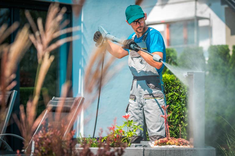 Sunshine cleaning and janitorial services pressure washing